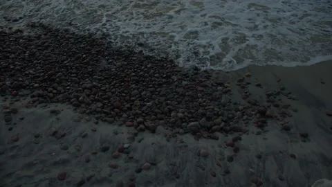 Waves on a beach of stones Stock Footage 139913572