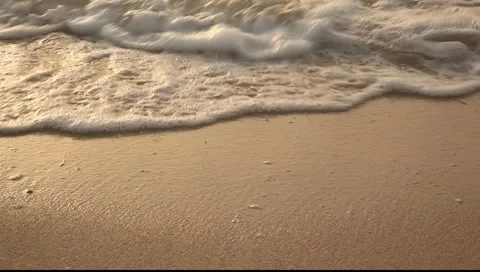 Waves Beach on sunset Stock Footage 6114718
