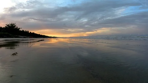 Waves on a beach - Time lapse Stock Footage 118581185