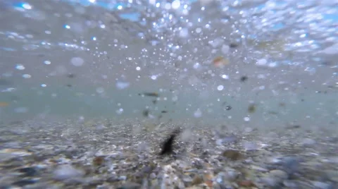 Waves On The Beach Underwater 스톡 동영상 55064370