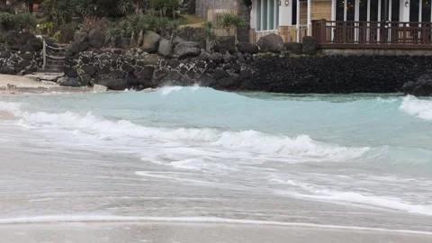 Waves on the beach, waves on the sea Stock Footage 310345159