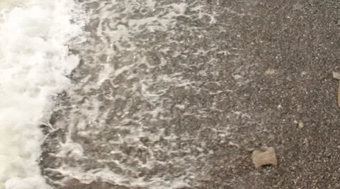 Waves beat against the shore Stock Footage 10569106