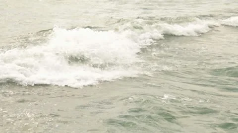 Waves beat against the shore Stock Footage 10569143