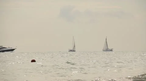 Waves beat against the shore Stock Footage 10569158
