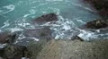 Waves between marine rocks HD Footage