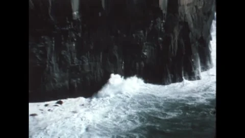 Waves between rocks Stock Footage 274154106