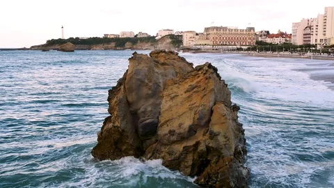 Waves in Biarritz. Stock Footage 97150895