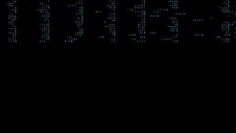 Waves of binary code. cinematic background. Stock Footage 80687752