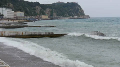 Waves on the Black Sea Stock-Footage 64025640