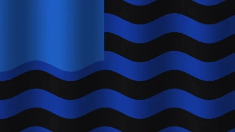Waves of blue and black fabric flowing in light motion Stock Footage 338120254
