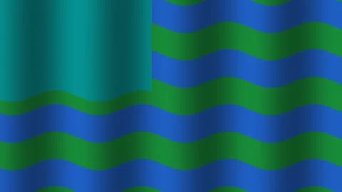 Waves of blue and green patterns flowing in a soft motion Stock Footage 338030583