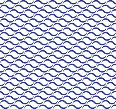 Waves blue lines seamless vector pattern. イラスト素材