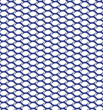 Waves blue lines seamless vector pattern. イラスト素材