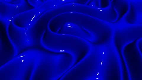 Waves of Blue Paint, 3D Render, Reflection, Exclusive, Background Stock Footage 268762417
