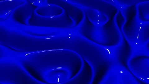 Waves of Blue Paint, 3D Render, Exclusive, Background, Reflection Stock Footage 268762420