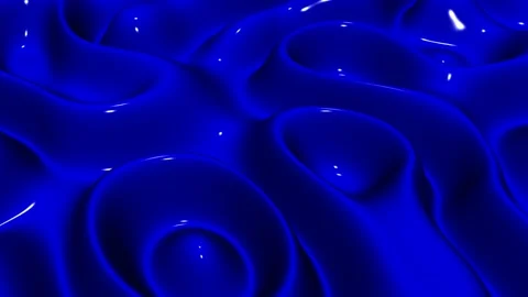 Waves of Blue Paint, 3D Render, Exclusive, Reflection, Background Stock Footage 268762425