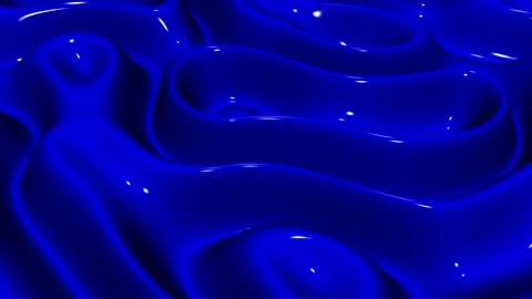 Waves of Blue Paint, Exclusive, 3D Render, Reflection, Background Stock Footage 268762385
