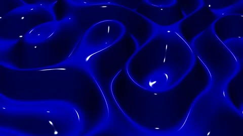 Waves of Blue Paint, Exclusive, Background, Reflection, 3D Render Stock Footage 268762329