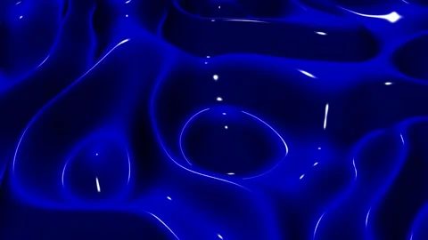Waves of Blue Paint, Exclusive, Background, 3D Render, Reflection Stock Footage 268762330