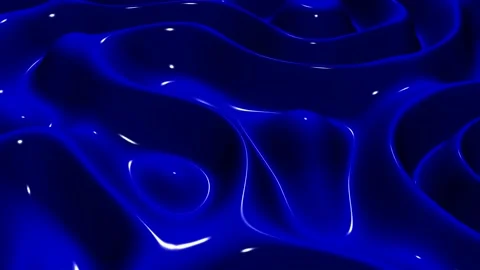Waves of Blue Paint, Exclusive, Reflection, Background, 3D Render Stock Footage 268762341