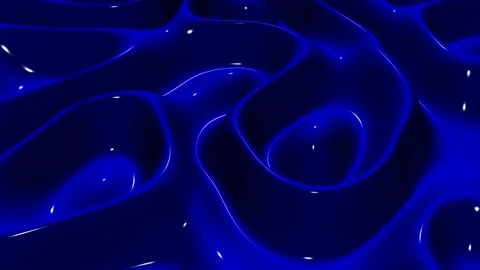 Waves of Blue Paint, Exclusive, Reflection, 3D Render, Background Stock Footage 268762370