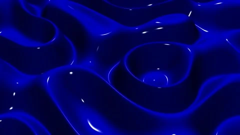 Waves of Blue Paint, Reflection, 3D Render, Background, Exclusive Stock Footage 268762283