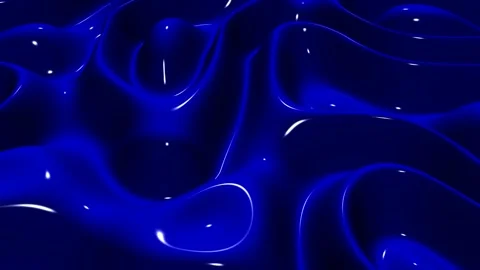 Waves of Blue Paint, Reflection, 3D Render, Exclusive, Background Stock Footage 268762325