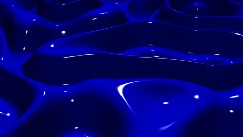 Waves of Blue Paint, Reflection, Background, 3D Render, Exclusive Stock Footage 268762240