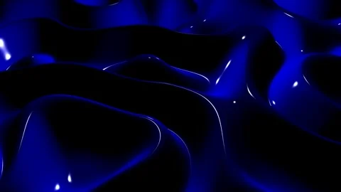 Waves of Blue Paint, Reflection, Exclusive, Background, 3D Render Stock Footage 268762243