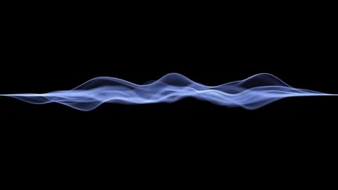 Waves of blue particles looks like smoke, abstract 4K seamless loop footage Vídeo Stock 269019516