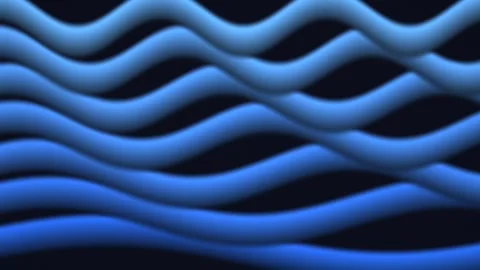 Waves of blue patterns moving in a rhythmic flow across Stock Footage 338066801