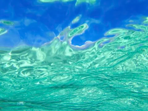 Waves of the blue underwater background Fotos de archivo