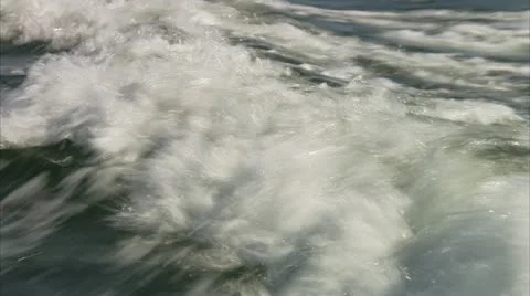 Waves from a boat Stock Footage 11311172