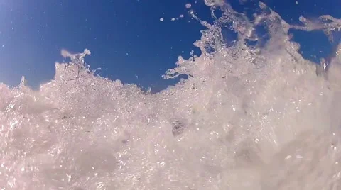 Waves from the boat Stock Footage 61805672