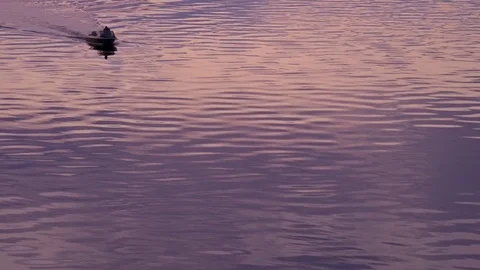 Waves from a boat Stock Footage 73554419