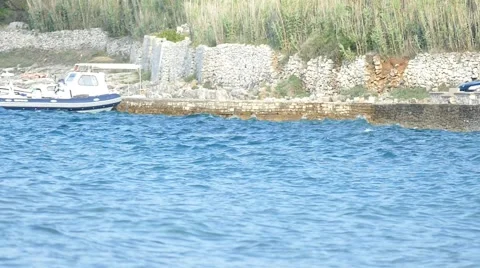 Waves Boat Mol Slow Motion Stock Footage 54912560
