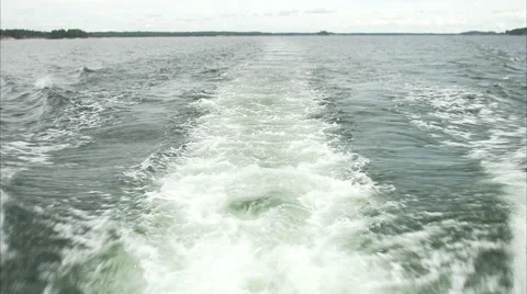 Waves from a boat, Sweden. Stock Footage 51820824