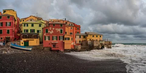 Waves in Boccadasse Stock Photos