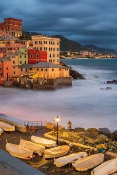 Waves in Boccadasse Stock Photos