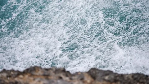 Waves Break with Foamy Crest Stock Footage 305956866