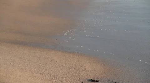 Waves break on sandy beach Stock-Footage 21548005