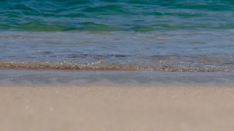 Waves break on the shore. Stock Footage 158606528