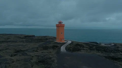 Waves breaking on the black rock cliff of western Icelandic coast, Snaefellsnes Stock Footage 98263064