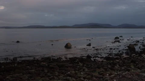 Waves Breaking the Coastline on a Rocky Beach. Achill Island, Ireland Stock Footage 239483763