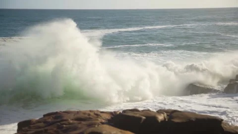 Waves breaking Stock Footage 146522088