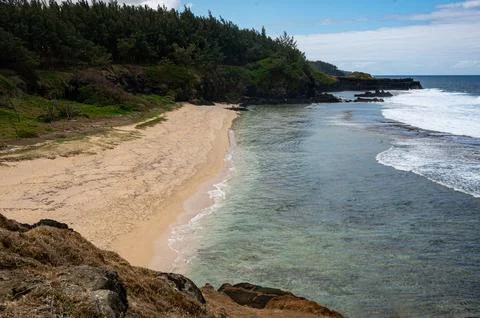 Waves breaking on Gris Gris Beach, Souillac, Mauritius Photos