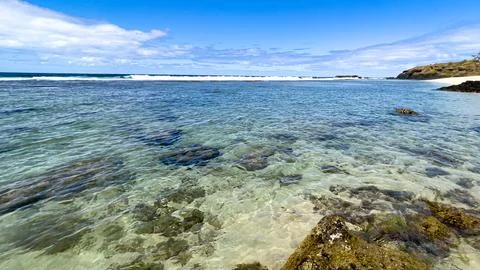 Waves breaking on Gris Gris Beach, Souillac, Mauritius Photos