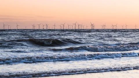 Waves breaking at high tide Stock Photos