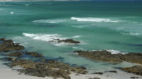 Waves Breaking at Jessie's Bay Stock Footage 146894406