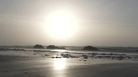 Waves Breaking On Oregon Coast Stock Footage 58400245